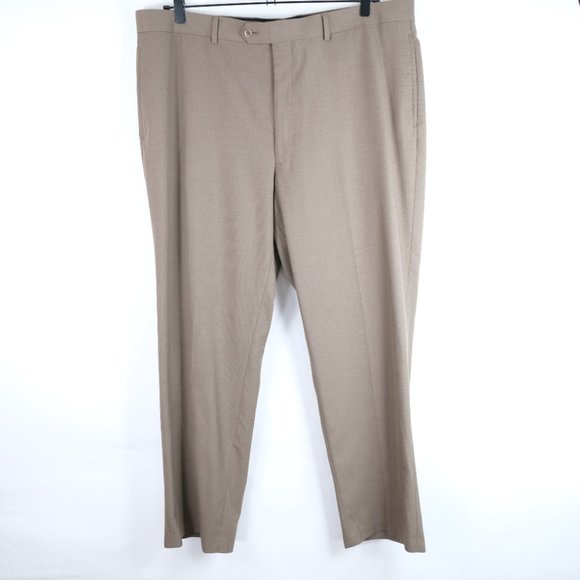 PRONTO UOMO Men's 42 X 32 Straight Fit Flat Front Dress Pants - Picture 2 of 11